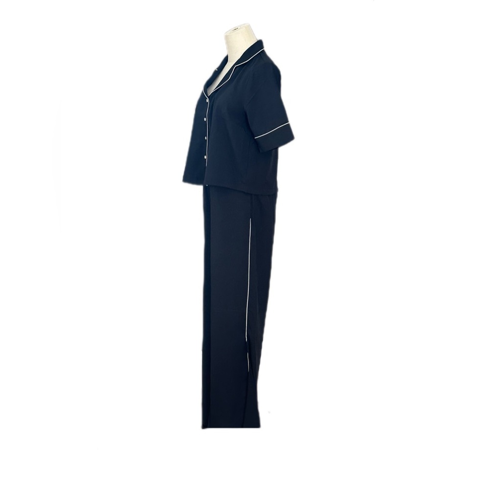 Jason Wu Black Two Piece Pajama Set Wide Leg NWT - Picture 6 of 17